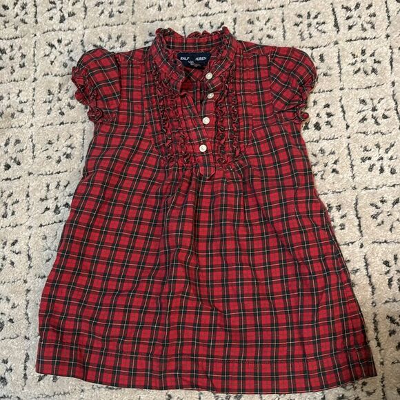 Ralph Lauren Plaid Holiday Girls Dress Size 18m - Picture 1 of 4